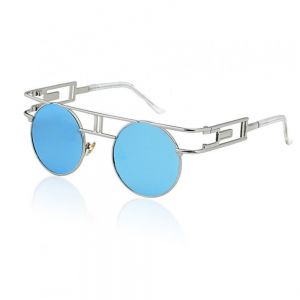 Метални очила с огледални, сини стъкла - Терминатор