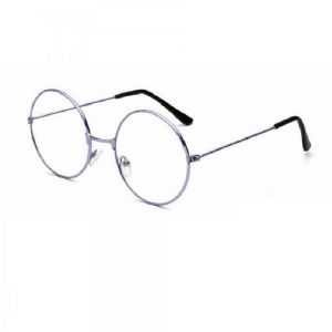 Кръгли очила с лилави рамки