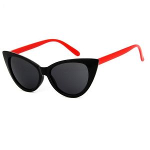 Слънчеви котешки очила червено и черно