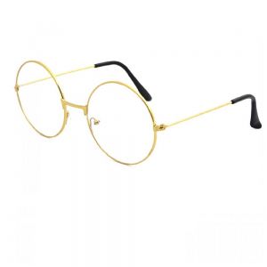 Очила с тънки жълти рамки
