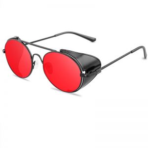 Червени очила със странични капаци 