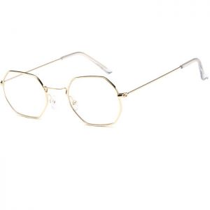 Очила без диоптър с жълти дръжки