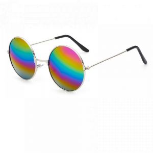 Кръгли слънчеви очила с цветовете на дъгата