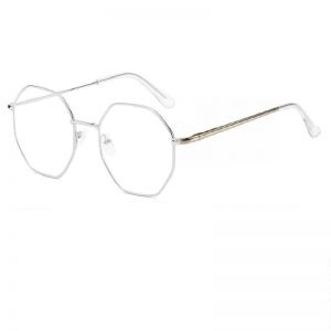 Очила прозрачни стъкла сребърни рамки