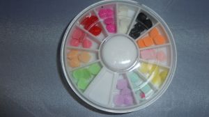 12 цвята мидички за маникюр