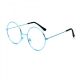 Кръгли очила със сини рамки