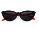 Слънчеви котешки очила червено и черно
