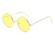 Кръгли очила с жълти стъкла жълти рамки