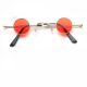 Уникални очила с кръгли малки червени стъкла