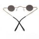 Унисекс слънчеви очила с кръгли малки черни стъкла