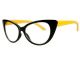 Очила с жълто черни рамки