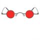 Очила тънки рамки червени стъкла