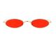 Овални слънчеви очила червени лещи