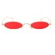 Овални слънчеви очила червени лещи
