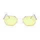 Очила с многоъгълни жълти стъкла 