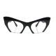 Котешки прозрачни очила с половин стъкла